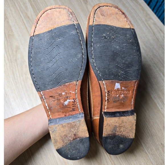 Bostonian Women's Loafers Size 8.5 Brown Woven Leather Penny Slip-On minimalist - Picture 4 of 11